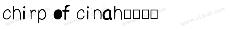 chirp of cinah字体转换